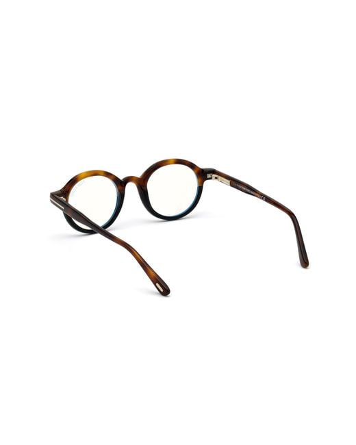 Tom Ford Black Ft5664-B 056 Optical Frames Acetate Round Normal