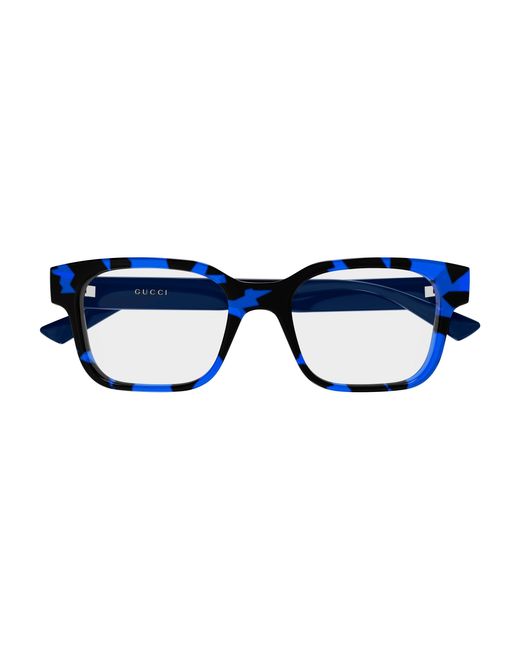 Gucci Black Gg2087O 008 Optical Frames Injected Transparent Squared for men