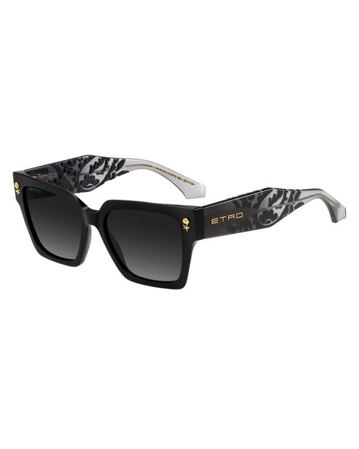 Etro Black 0128/S 807/9O Sunglasses Acetate Squared Normal Nuanced