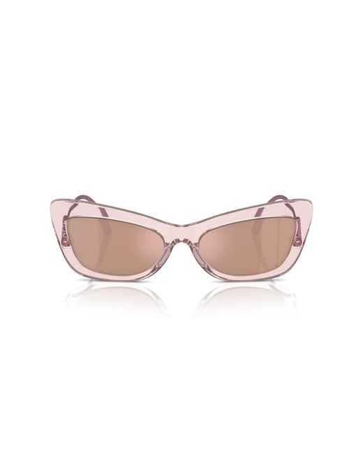 Dolce & Gabbana Black Dg4467B 31486X Sunglasses Acetate Cat Eye Mirrored Mirror