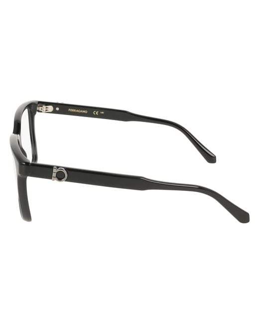 Ferragamo Black Sf3043E 001 Optical Frames Squared Normal for men