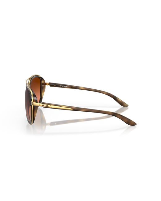 Oakley Black Oo4129 Split Time 412918 Sunglasses Metal Round Normal Shaded