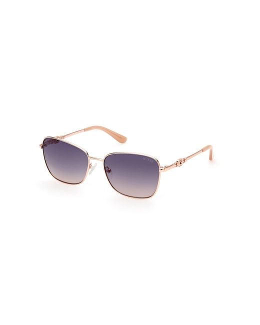 Guess Black Gu7884 28W Sunglasses Metal Butterfly Normal Shaded
