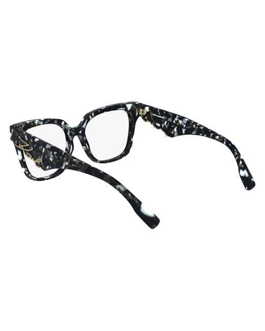 Karl Lagerfeld Black Kl6190 016 Optical Frames Acetate Squared Normal