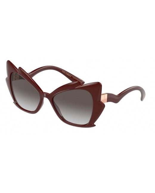 Dolce & Gabbana Black Dg6166 32858G Sunglasses Plastic Cat Eye Normal Shaded