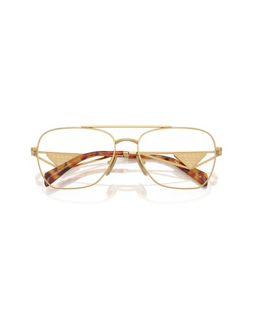 Prada Black Pr B50V Svf1O1 Optical Frames Steel Pilot Normal
