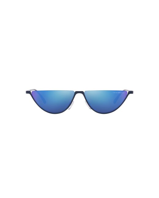 Emporio Armani Black Ea2143 301925 Sunglasses Metal Round Mirrored for men