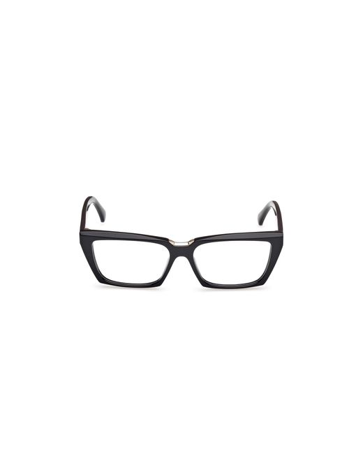 Max Mara Black Mm5180 001 Optical Frames Acetate Squared Normal