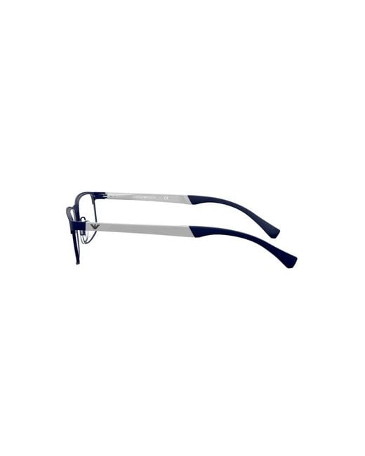 Emporio Armani Black Ea1112 3131 Optical Frames Metal Squared for men