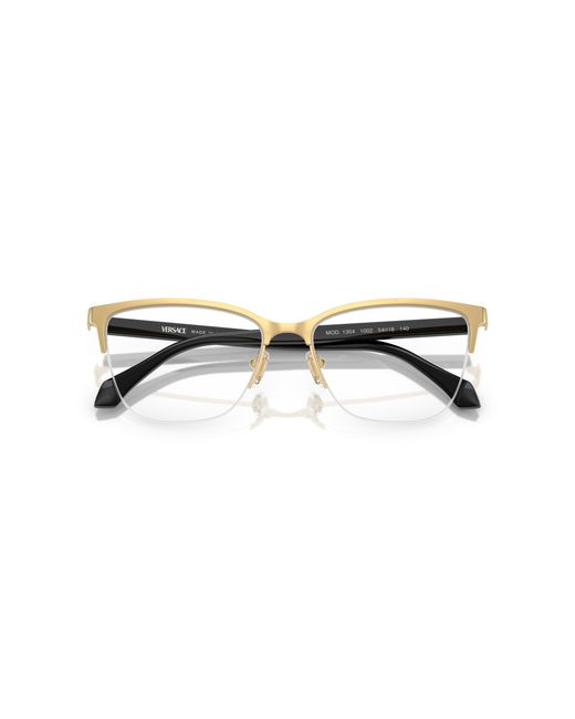 Versace Black Ve1304 1002 Optical Frames Metal Cat Eye Normal