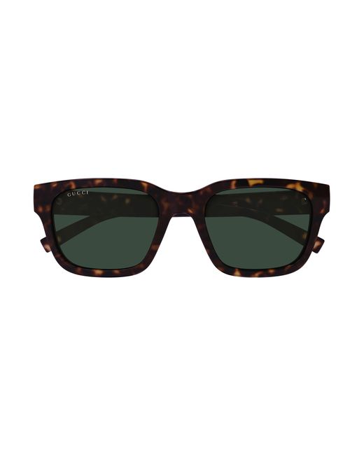 Gucci Black Gg1857Sk 002 Sunglasses Injected Squared for men