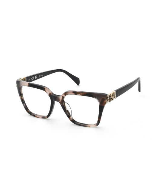 Blumarine Black Vbm851S 0Agk Optical Frames Acetate Squared