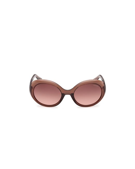 Guess Black Gu00287 48F Sunglasses Injected Round Normal