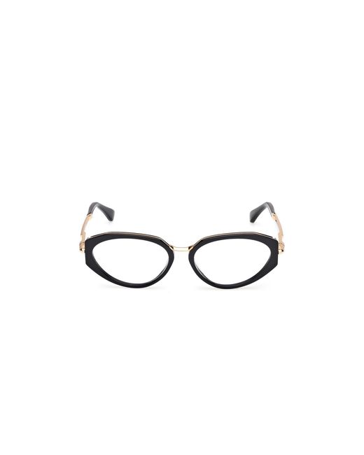 Max Mara Black Mm5185 001 Optical Frames Acetate Cat Eye Normal