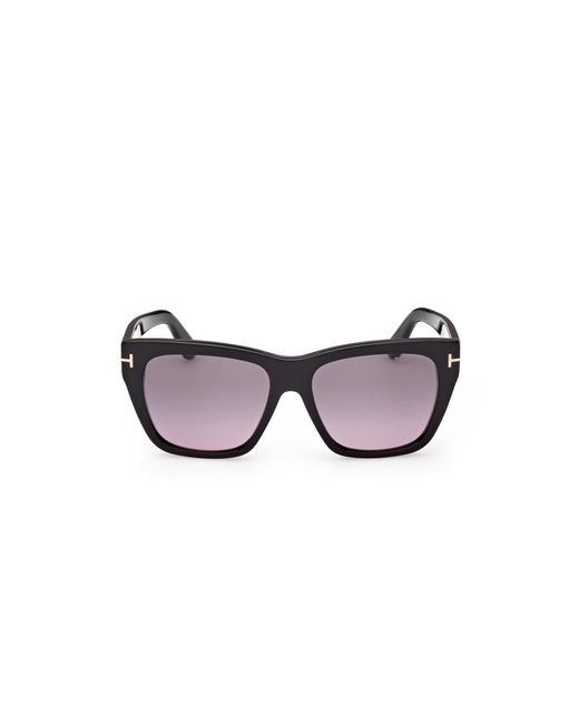 Tom Ford Black Ft1343 Flynn-02 01B Sunglasses Acetate Smoke Butterfly Normal