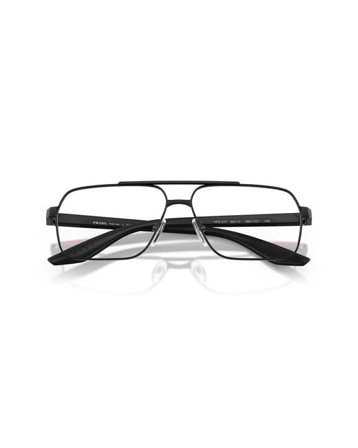 Prada Linea Rossa Black Ps 51Tv 1Bo1O1 Optical Frames Metal Transparent Squared Normal for men