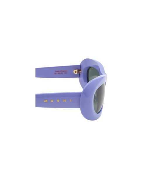 Marni Blue Ldl Field Of Rushes Lilac Sunglasses Acetate Geometric Normal