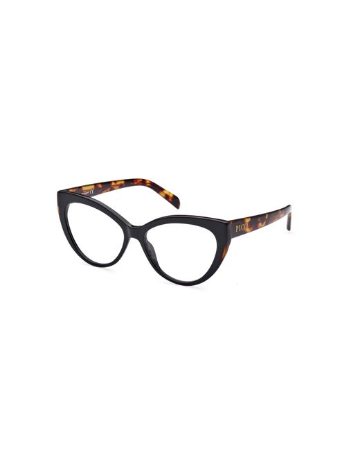 Emilio Pucci Black Ep5215 005 Optical Frames Acetate Cat Eye Normal
