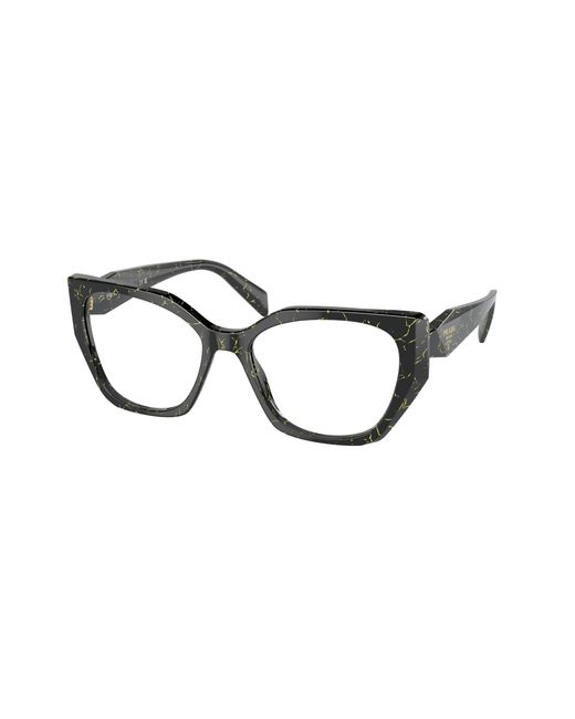 Prada Black Pr 18Wv 19D1O1 Optical Frames Acetate Transparent Geometric Normal