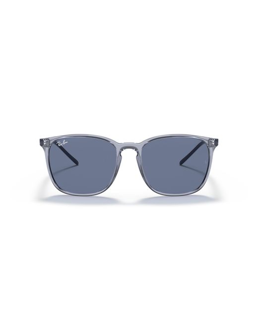 Ray-Ban Black Sunglasses Unisex Rb4387 - Blue Frame Blue Lenses 56-18