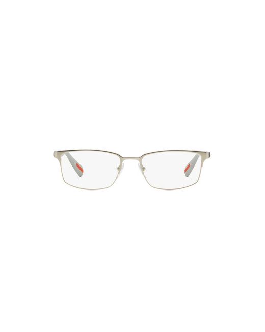 Prada Linea Rossa Black Ps 50Fv Netex Tih1O1 Optical Frames Outlet Metal Squared for men