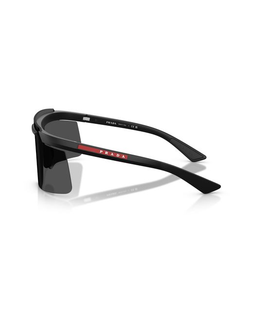 Prada Linea Rossa Black Ps B06S 1Bo06F Sunglasses Injected Squared Normal for men
