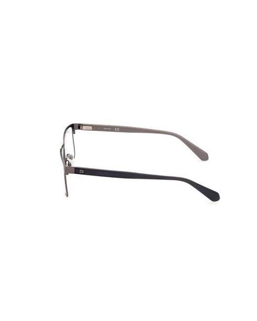 Guess Black Gu50045 087 Optical Frames Metal Squared Normal for men