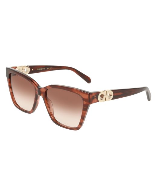 Ferragamo Black Sf2110S 656 Sunglasses Acetate Squared Normal