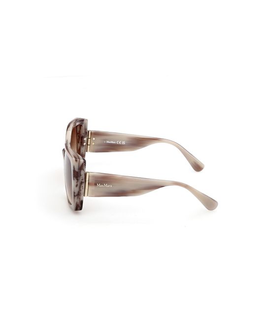 Max Mara Black Mm0131 Hinge 20F Sunglasses Acetate Squared Normal
