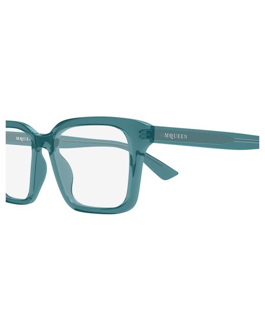 McQueen Black Am0566O 005 Optical Frames Acetate Transparent Squared