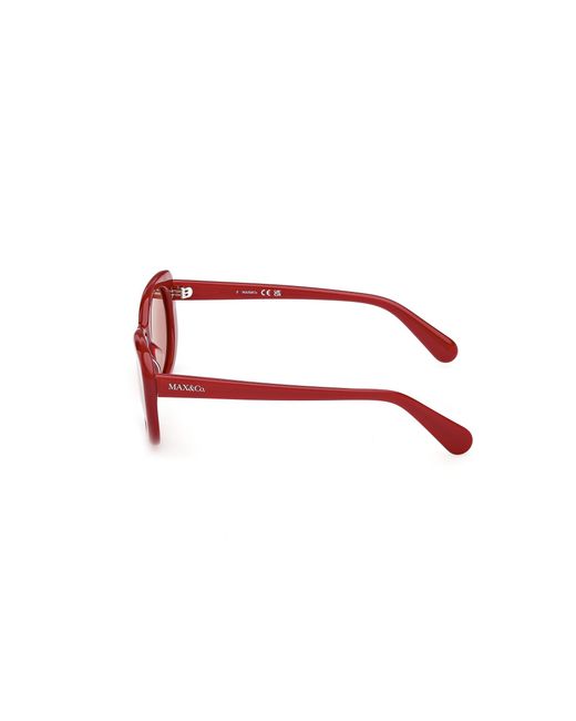 MAX&Co. Red Mo0155 66E Sunglasses Acetate Butterfly Normal