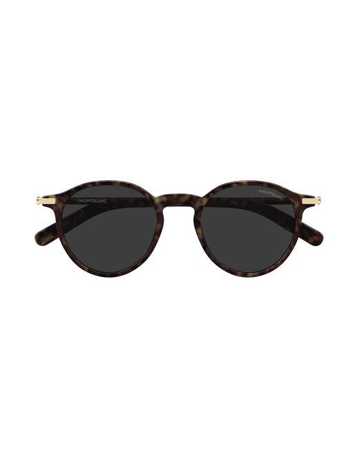 Montblanc Black Mb0461S 003 Sunglasses Injected Round for men