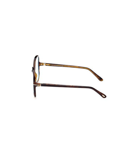 Tom Ford Black Ft5814-B 052 Optical Frames Injected Geometric Normal