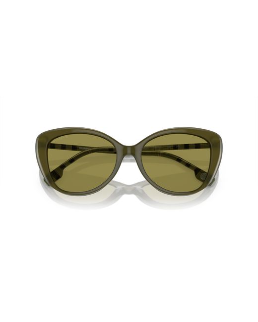 Burberry Green Be4407 4090/2 Sunglasses Acetate Cat Eye Normal