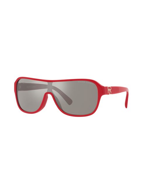 Ralph Lauren Black Rl8214U The Dillion 52576G Sunglasses Acetate Geometric Mirror