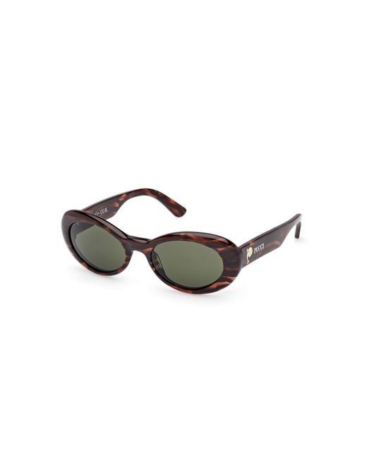 Emilio Pucci Black Ep0234 56N Sunglasses Acetate Round Normal