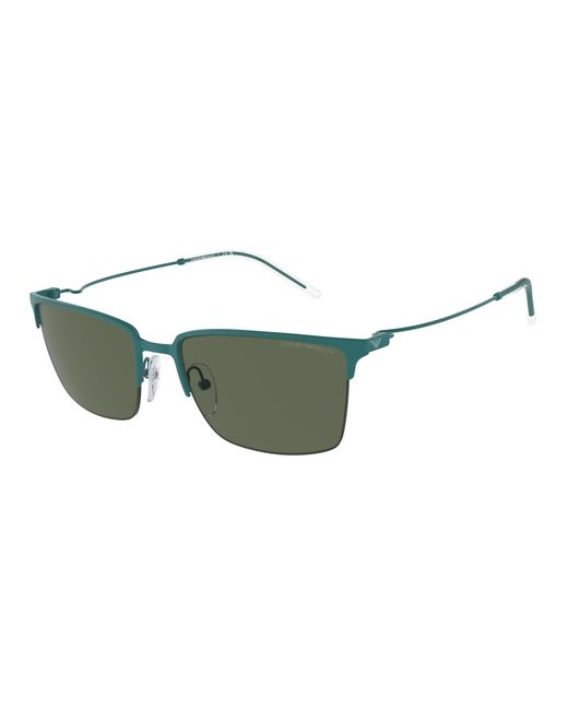 Emporio Armani Green Ea2155 337971 Sunglasses Metal Squared Normal for men