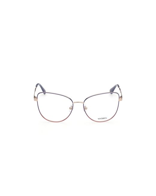 MAX&Co. Black Mo5018 028 Optical Frames Metal Squared Normal