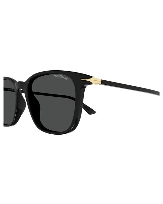 Montblanc Black Mb0338S 001 Sunglasses Acetate Squared for men