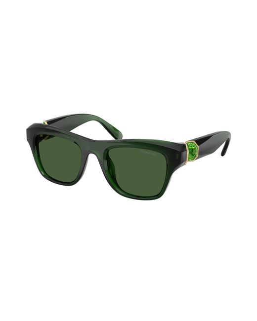 Swarovski Green Sk6056U 108171 Sunglasses Injected Pillow Normal