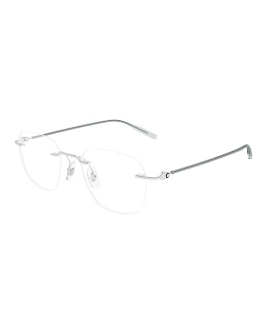 Montblanc Black Mb0471O 004 Optical Frames Metal Transparent Round for men