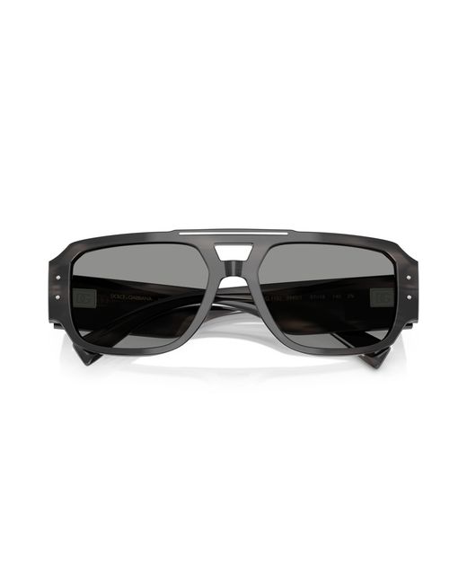 Dolce & Gabbana Black Dg4482 3440/1 Sunglasses Acetate Pilot Normal for men