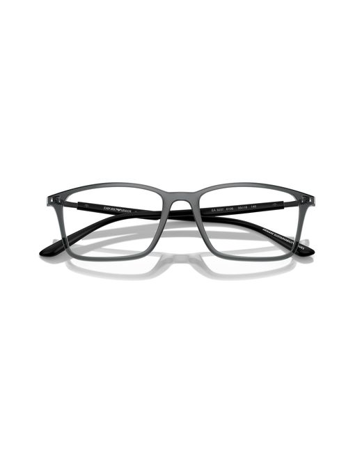 Emporio Armani Black Ea3237 6108 Optical Frames Injected Squared Normal for men
