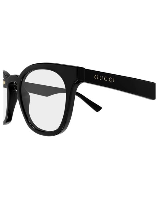 Gucci Black Gg2185O 001 Optical Frames Acetate Transparent Round for men