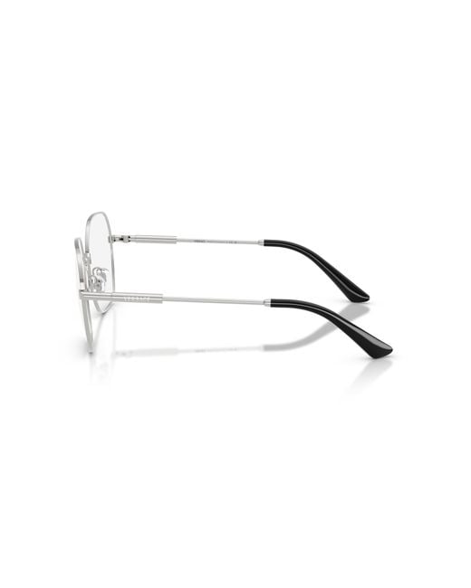 Versace Black Ve1316 1001 Optical Frames Metal Transparent Squared Normal