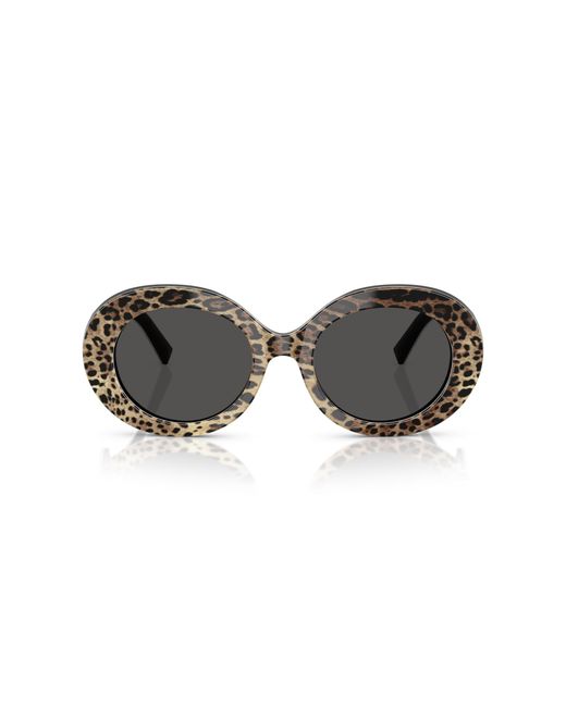 Dolce & Gabbana Black Dg4448 316387 Sunglasses Acetate Round Normal
