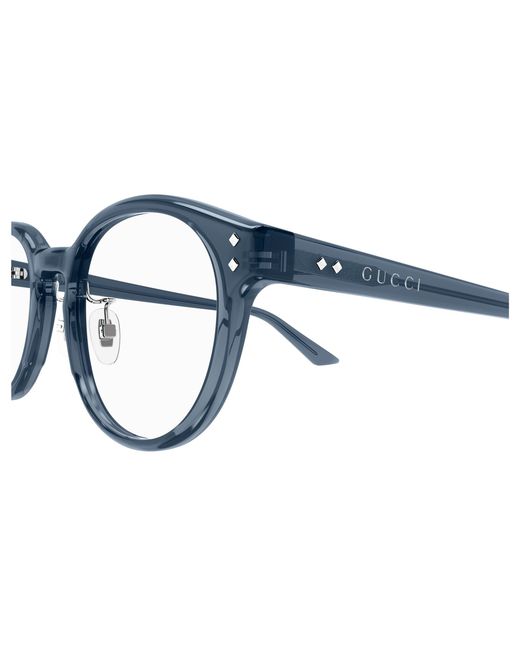 Gucci Black Gg1898Oa 003 Optical Frames Acetate Transparent Round for men