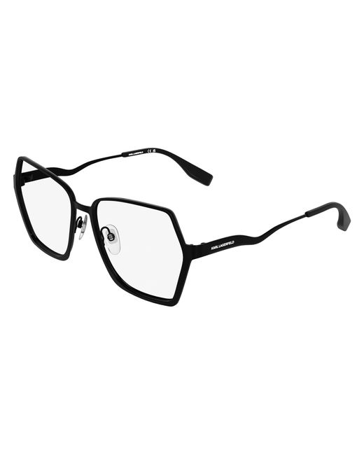 Karl Lagerfeld Black Kl368 001 Optical Frames Metal Squared Normal