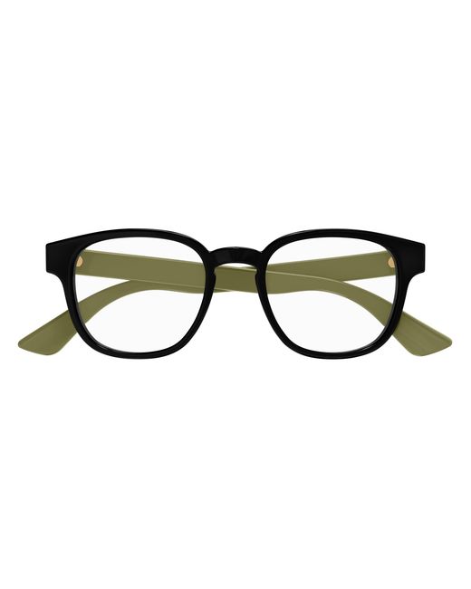 Gucci Black Gg1343O 007 Optical Frames Injected Transparent Round for men