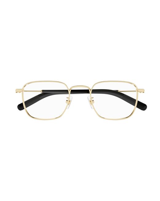 Montblanc Black Mb0389O 006 Optical Frames Metal Transparent Squared for men
